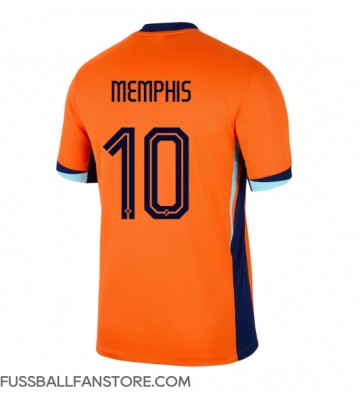Niederlande Memphis Depay #10 Replik Heimtrikot EM 2024 Kurzarm